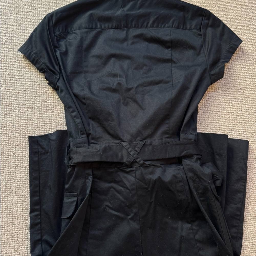 Banana Republic Black Midi Dress with Belt - Picture 6 of 7